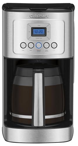 Cuisinart 14-Cup Coffee Maker, Programmable PerfecTemp Glass Carafe Coffee Machine with 1-4 Cup Setting, Brew Strength Control and Pause, Stainless Steel, DCC-3200NAS - Cuisinart