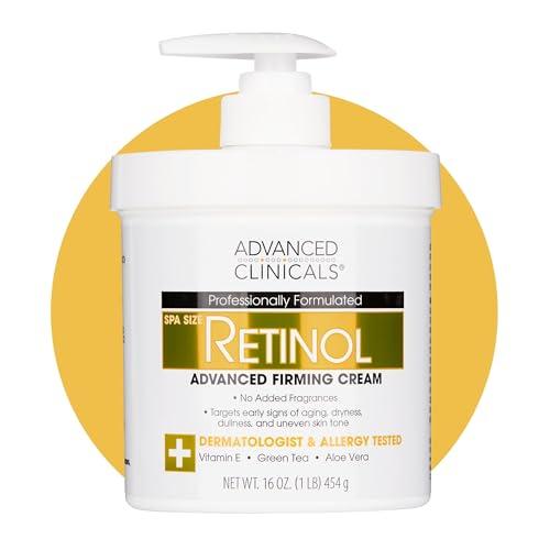 Advanced Clinicals Retinol Body Lotion & Face Moisturizer | Visible Anti Aging Skin Care Retinol Body Cream For Women & Men Targets Look Of Fine Lines, Wrinkles, & Crepe Looking Dry Skin, 16 Ounce - Advanced Clinicals