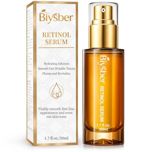 BIYSBER Retinol Collagen Serum for Face: Anti Aging & Anti Wrinkle Repair Serum with Boost Hydration Formula - Day/Night Facial Firming Neck Plump Skin Care for Women/Men(1.70 Fl Oz) - BIYSBER
