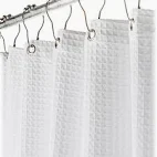 Vipfree 3-in-1 Waffle Weave Shower Curtain Set (White, 72x72) - Vipfree