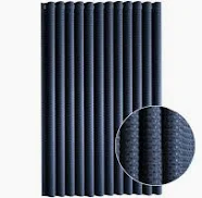 Aiyufeng Moga Navy Blue Fabric Shower Curtain – Eco-Friendly Polyester (72x72) - Aiyufeng